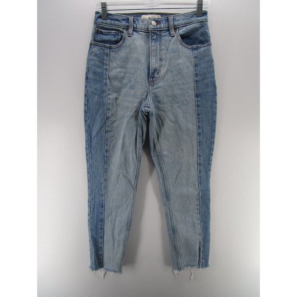Abercrombie & Fitch Denim - Abercrombie & Fitch Jeans 4 High Rise Mom Tapered Raw Hem Denim 27